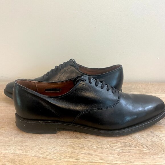 ALLEN EDMONDS CARLYLE Plain-Toe Men's Leather Oxford Dress Shoes Black Size 9.5 - Picture 5 of 9
